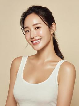 印象的な女性のポートレート 印象的な女性のポートレートの写真