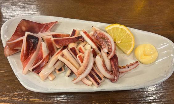 イカ焼き 居酒屋,居酒屋メニュー,たんぱく質の写真素材