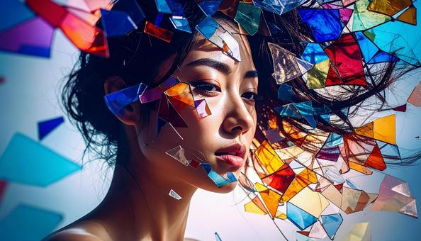 女性のアートポートレート 女性のアートポートレートの写真
