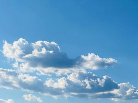 京都盆地・秋の青空 青空,秋空,空の写真素材