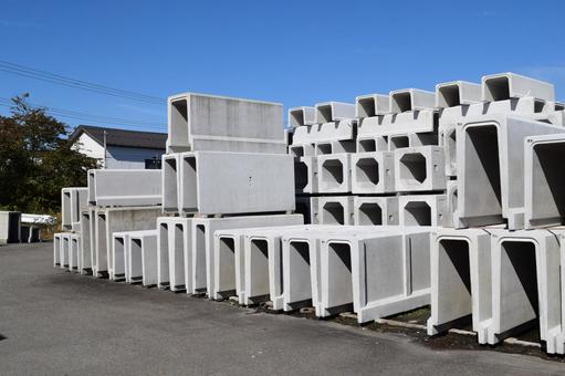 コンクリート製品 土木工事用 コンクリート製品,コンクリート工場,コンクリート製の写真素材