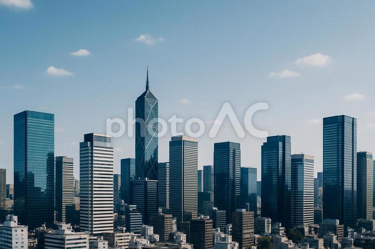 高層ビルが立ち並ぶ現代都市の風景 都市,ビル,高層の写真素材