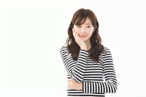 若い女性 ボーダー ネガティブ 肌荒れ 若い女性 ボーダー ネガティブ 肌荒れの写真