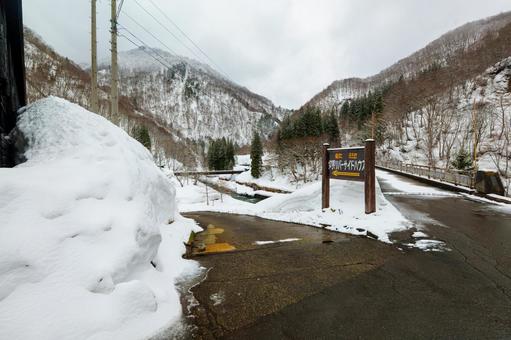 250329秋山郷切明温泉 250329秋山郷切明温泉 秋山郷,長野県,栄村の写真素材