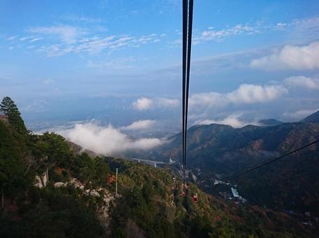 御在所ロープウェイからの景色 御在所ロープウェイからの景色 御在所ロープウェイ,御在所岳,三重県の写真素材