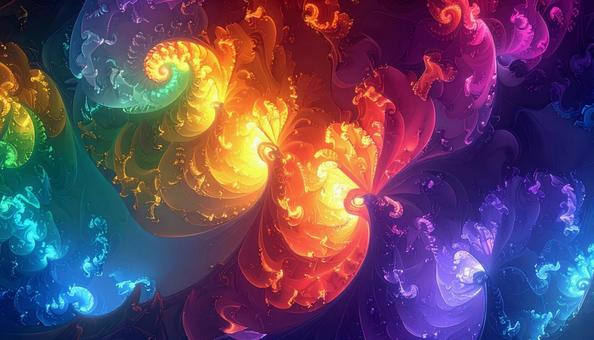 サイケデリックな渦模様 サイケデリックな渦模様の写真