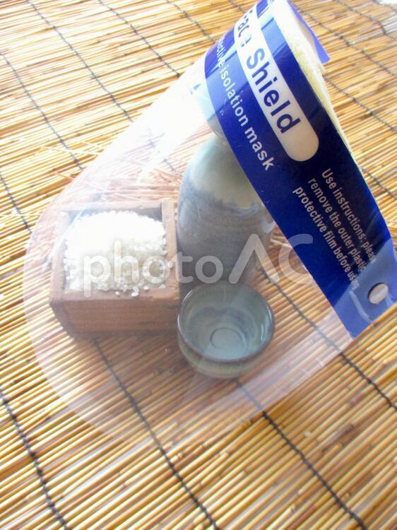 飲食の場　ウイルス対策 コロナウイルス,フェイスシールド,飲食の写真素材