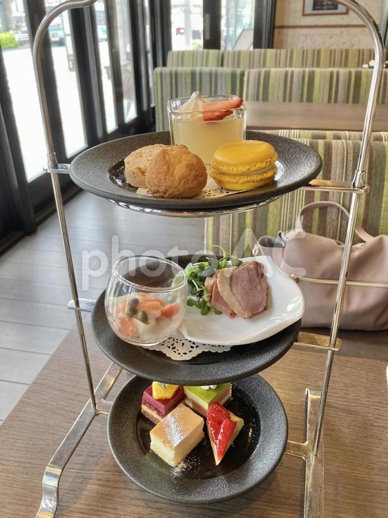 ケーキセット ケーキセット,アフタヌーンティー,ティータイムの写真素材