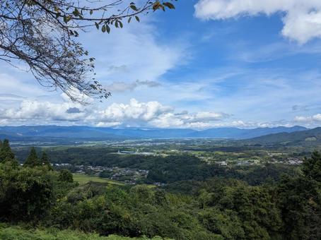 宮地嶽神社から望む人吉盆地の絶景 宮地嶽神社から望む人吉盆地の絶景の写真