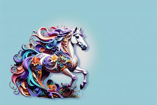 ペーパークイリングの馬 ペーパークイリングの馬の写真