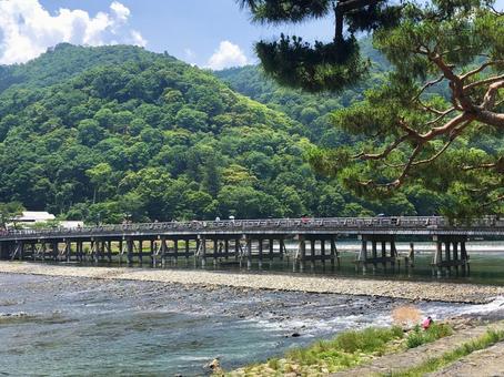強と嵐山の風景 強と嵐山の風景の写真