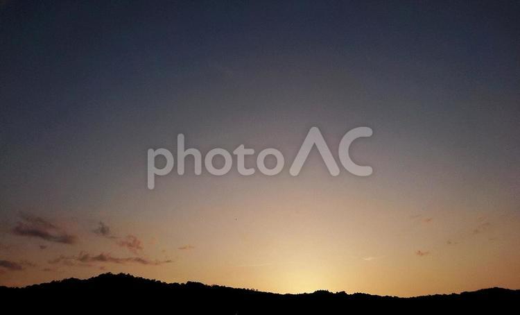 夏の夕暮れ 夏,空,夏の空の写真素材