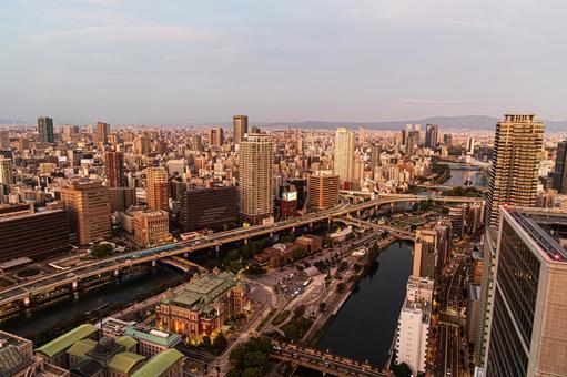都市景観 ステーションワン,淀屋橋,大阪の写真素材