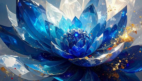 サファイアの幻想的な花の写真