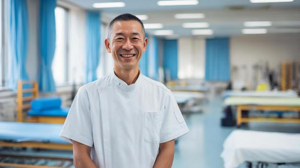 理学療法士の男性 理学療法士の男性の写真