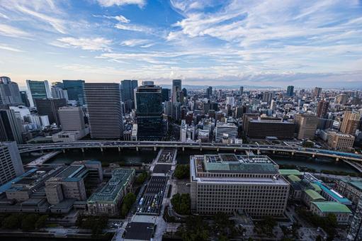 都市景観 ステーションワン,淀屋橋,大阪の写真素材