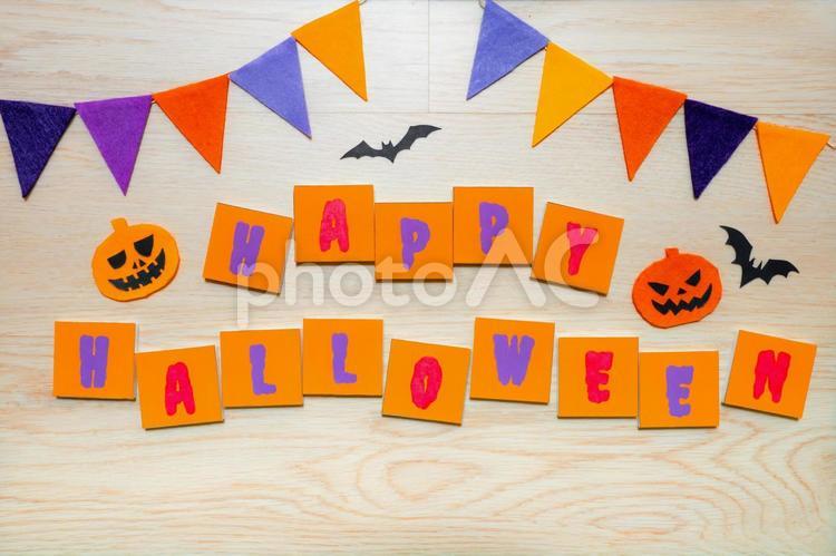 木目背景のハロウィンデザイン ハロウィン,ジャックオランタン,万聖節前夜の写真素材