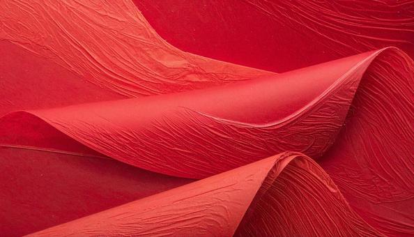 質感のある赤の和紙素材 質感のある赤の和紙素材の写真