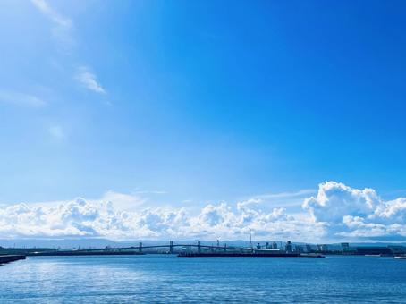 松下海岸から見る小名浜港 松下海岸から見る小名浜港 福島県,いわき市,小名浜の写真素材