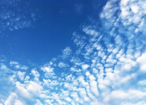 青空に浮かぶ雲 青空に浮かぶ雲の写真
