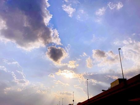 夏空 夏空 夏空,雲,白の写真素材