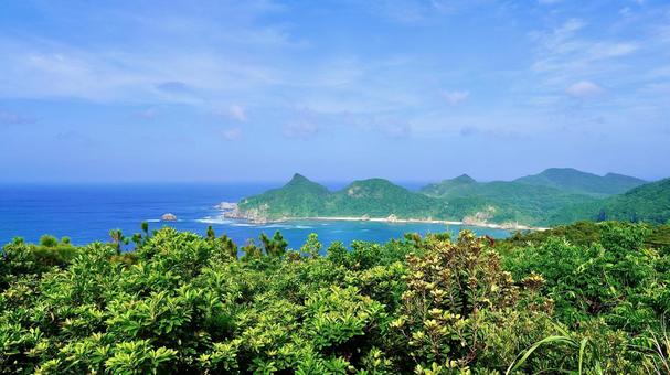 慶良間諸島座間味島稲崎展望台からの風景 慶良間諸島座間味島稲崎展望台からの風景 稲崎,展望台,海の写真素材