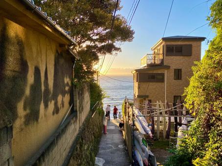 江ノ島 路地裏 江ノ島 路地裏 江の島,路地裏,富士見浜の写真素材