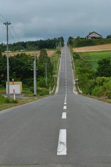北海道の長い直線のイメージ 北海道の長い直線のイメージの写真