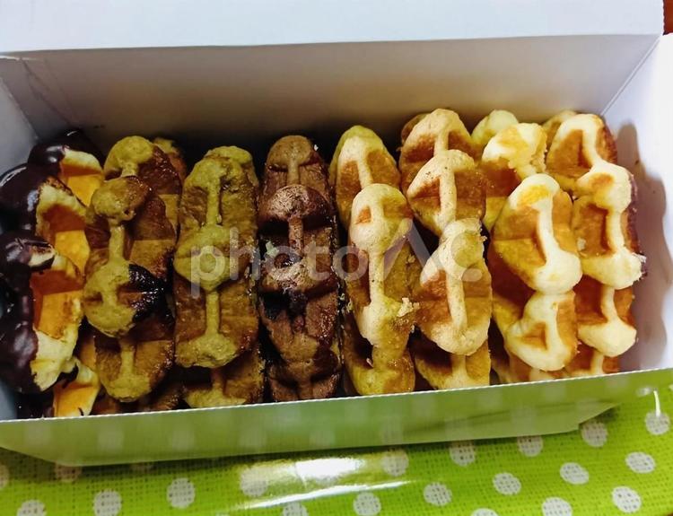 色んな種類のワッフル ワッフル,おやつ,お菓子の写真素材
