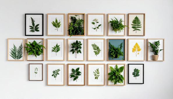 植物をモチーフとした額入りエコアート作品 植物をモチーフとした額入りエコアート作品の写真