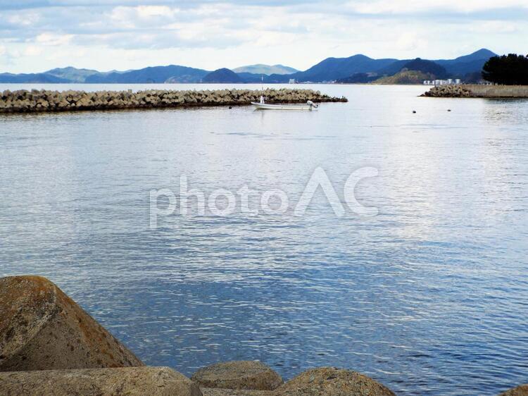 海、湾・小舟 海,湾,小舟の写真素材