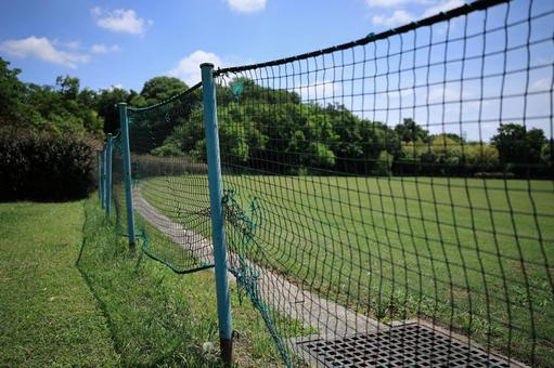 Baseball field net, JPG
