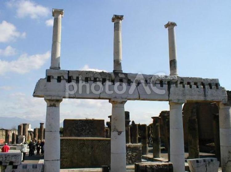 ポンペイ　遺跡　イタリア　古代ローマ 古代都市,ローマ時代,神殿の写真素材