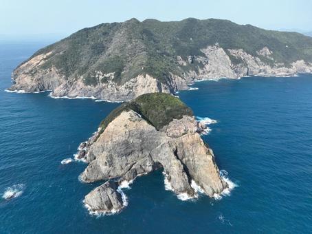 愛媛県愛南町 大猿島と由良岬 愛媛県愛南町 大猿島と由良岬 大猿島,島,無人島の写真素材