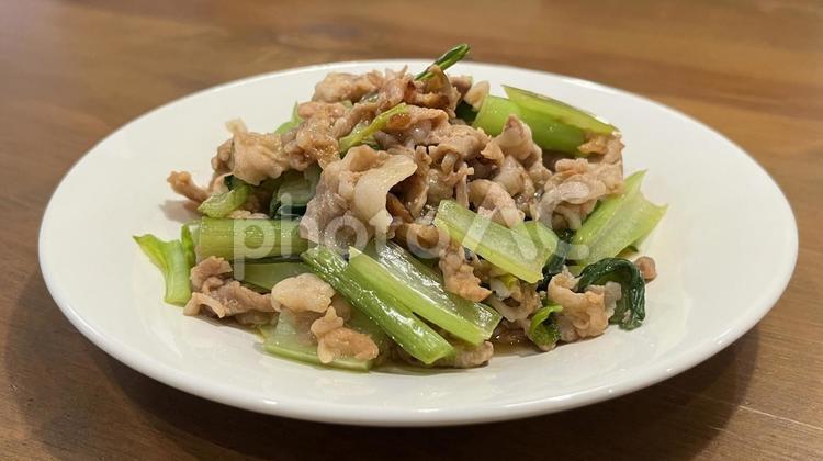 肉野菜炒め（ヨコ） 野菜炒め,肉野菜炒め,炒め物の写真素材