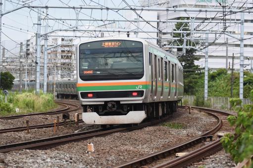 東海道線 鎌倉(客貨)踏切 東海道線 鎌倉(客貨)踏切 東海道線,乗り物,電車の写真素材