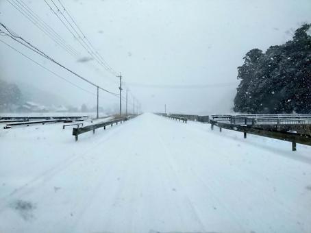 雪の道1 雪の道1 冬,冬景色,風景の写真素材