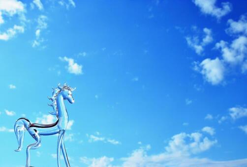 年賀状2026午年の素材_ガラスの馬2 年賀状,2026,午年の写真素材