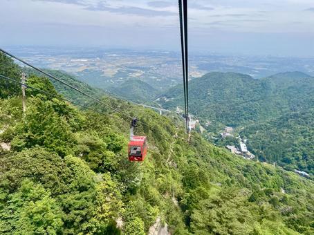 御在所岳ロープウェイ 御在所岳ロープウェイ ロープウェイ,乗り物,山の写真素材