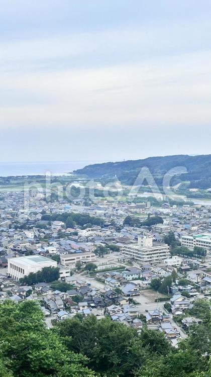 新潟県村上市の街並み2 新潟県,新潟,村上市の写真素材