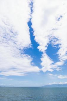 青空と海 青空と海の写真