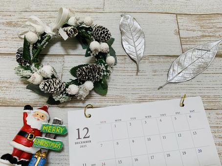 12月カレンダー 12月,12月カレンダー,クリスマスの写真素材