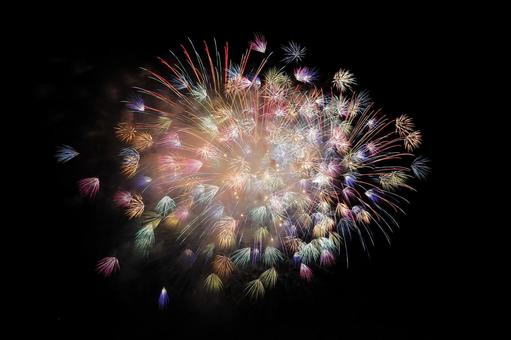 綺麗に撮れた伊勢花火_11 綺麗に撮れた伊勢花火_11 伊勢,花火,20周年の写真素材