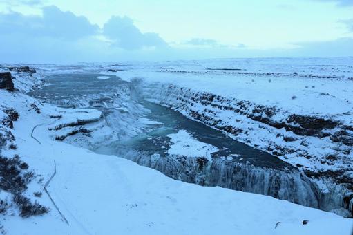 Gullfoss waterfall in Iceland, JPG