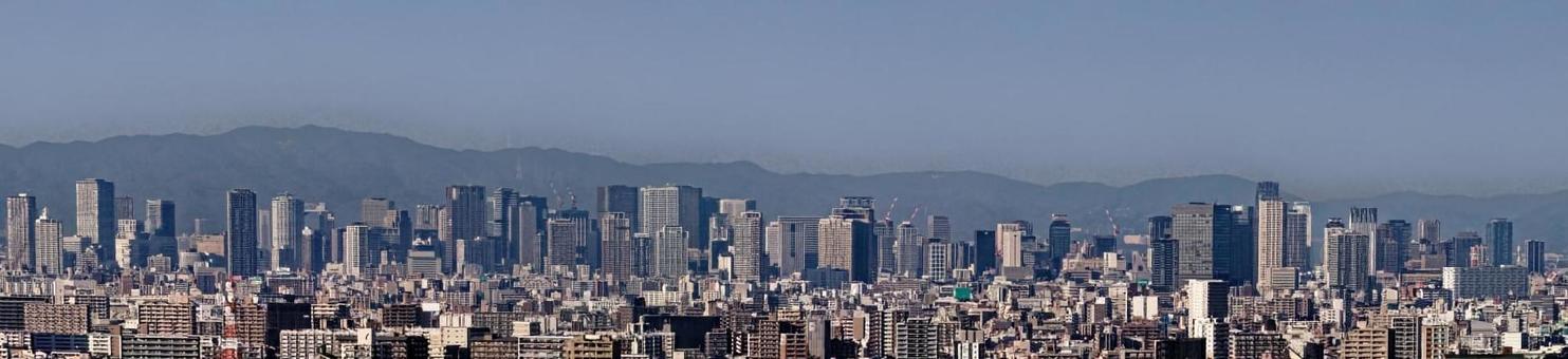 大阪のビル群イメージ素材の写真