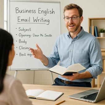 ビジネス英語の授業風景 ビジネス英語の授業風景の写真