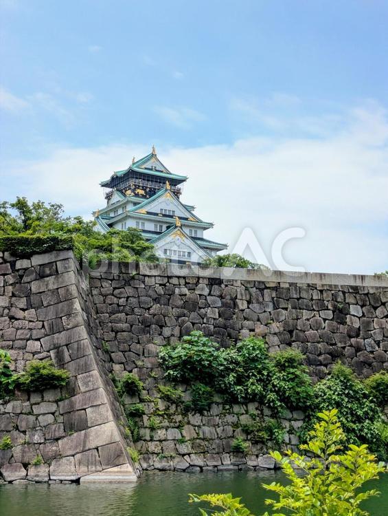 大阪城　石垣　堀 大阪城,大阪,大阪観光の写真素材