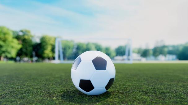 A soccer ball rolling on the ground (CG), JPG A soccer ball rolling on the ground (CG), JPG
