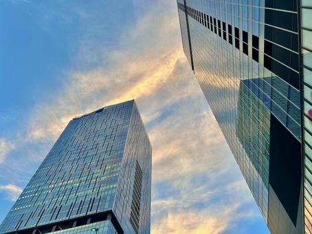 Beautiful sky and skyscrapers, JPG