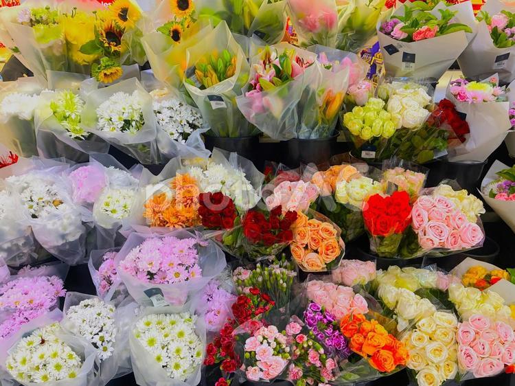 海外のお花屋さん 12 花屋,ブーケ,花の写真素材